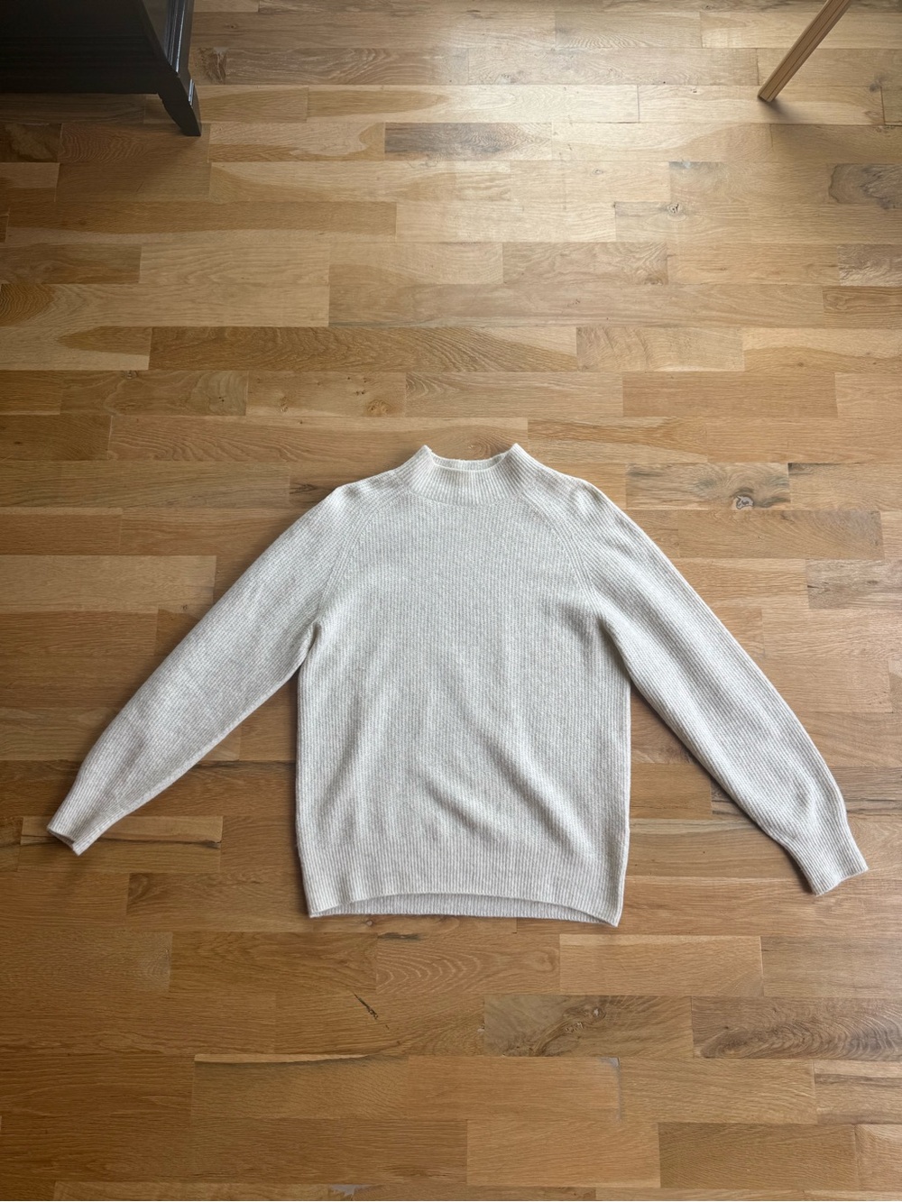 Men's Lightweight Mock Neck Sweater in Oatmeal